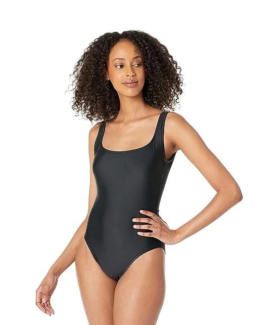 Madewell Second Wave Square-Neck Tank One-Piece Swimsuit
