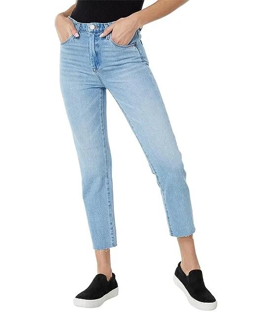 Madison Crop High-Rise Five-Pocket Raw Hem Finish Jeans in We Out