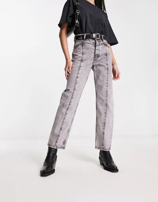 Madona high rise jeans in gray