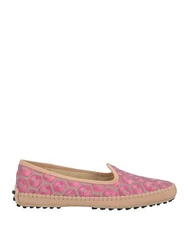 Magenta Canvas Loafers