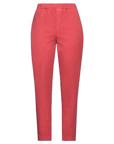 Magenta Cotton twill Casual pants