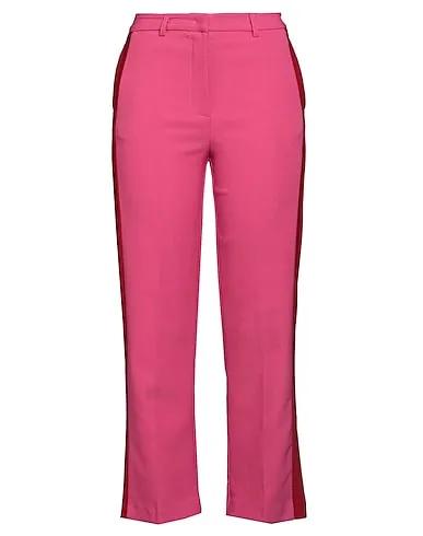 Magenta Cotton twill Casual pants