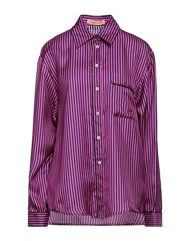 Magenta Cotton twill Silk shirts & blouses