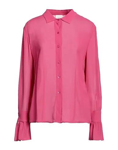 Magenta Crêpe Solid color shirts & blouses