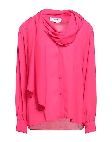 Magenta Crêpe Solid color shirts & blouses