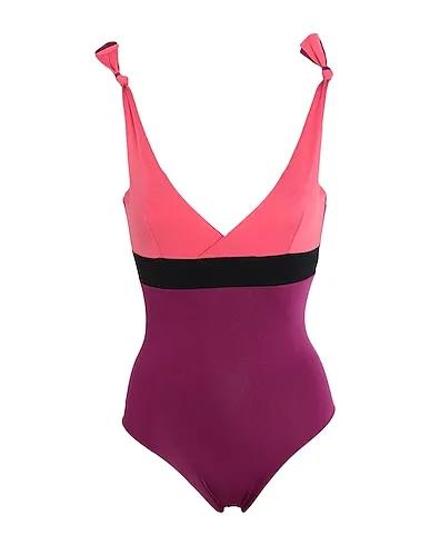Magenta Jersey One-piece swimsuits Sunset
