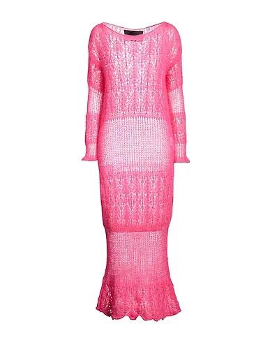 Magenta Knitted Midi dress