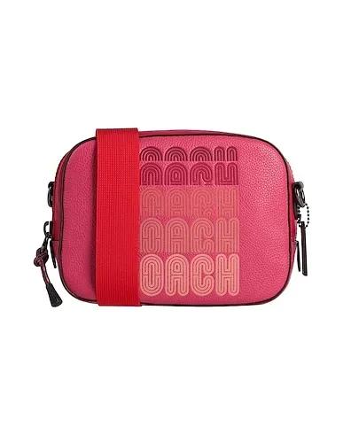 Magenta Leather Cross-body bags