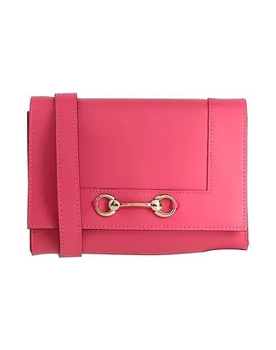 Magenta Leather Cross-body bags