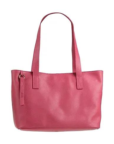 Magenta Leather Handbag