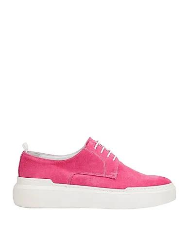 Magenta Leather Sneakers SUEDE LEATHER LOW-TOP SNEAKER
