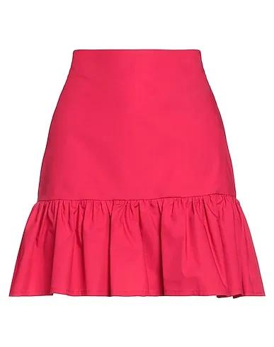 Magenta Plain weave Mini skirt