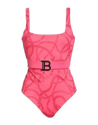 Magenta Synthetic fabric One-piece swimsuits