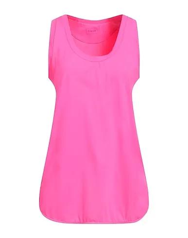 Magenta Synthetic fabric Tank top