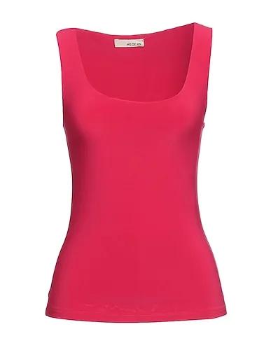 Magenta Synthetic fabric Tank top