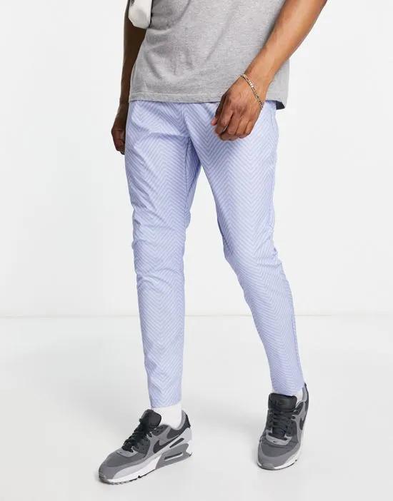 Man printed slim fit sweatpants in blue