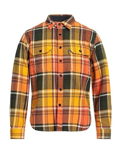 Mandarin Flannel Checked shirt