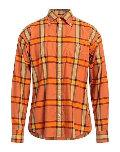 Mandarin Plain weave Checked shirt