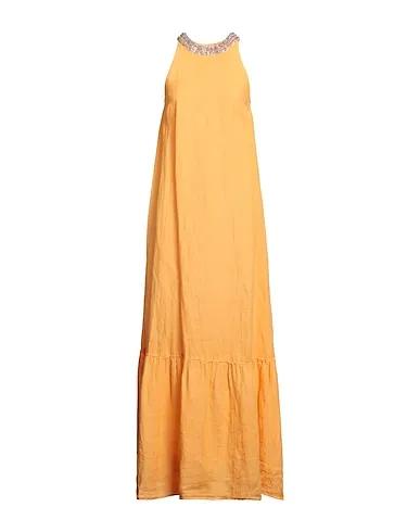 Mandarin Plain weave Long dress