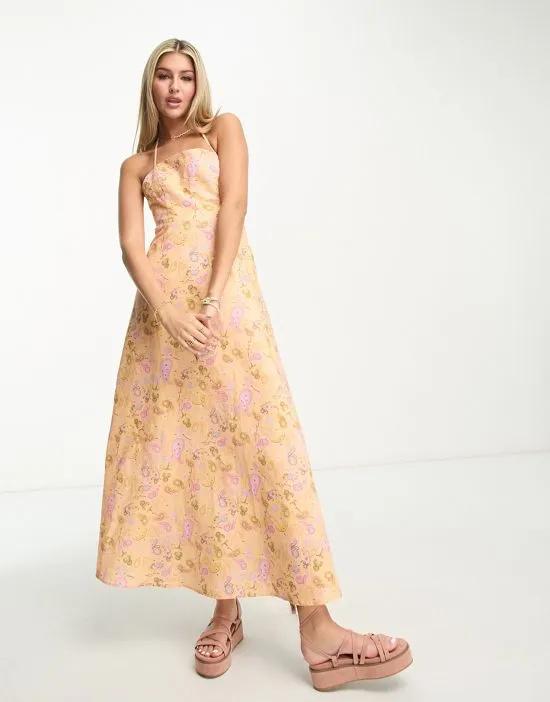 Maple printed maxi dress in paisley