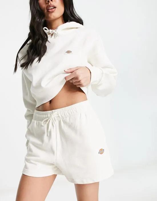 mapleton jersey shorts in off white