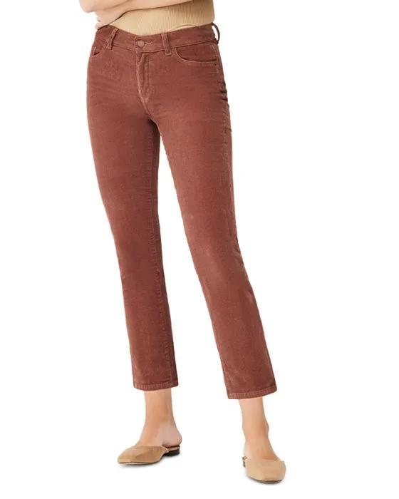Mara Mid Rise Ankle Straight Jeans in Copper