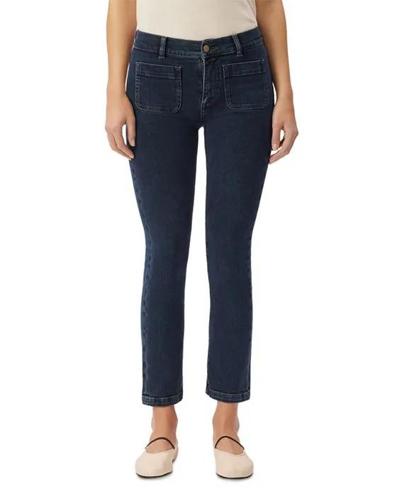 Mara Mid Rise Straight Instasculpt Jeans in Seacliff