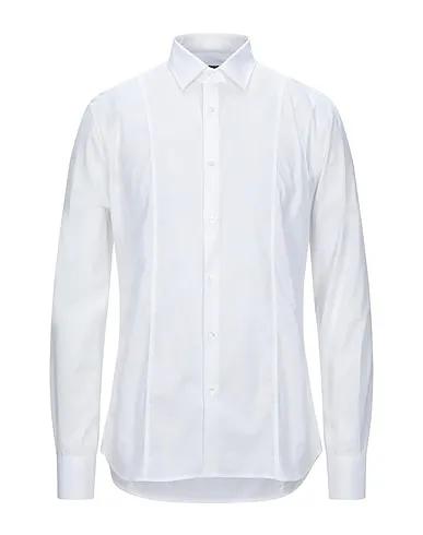 MARCIANO | White Men‘s Solid Color Shirt