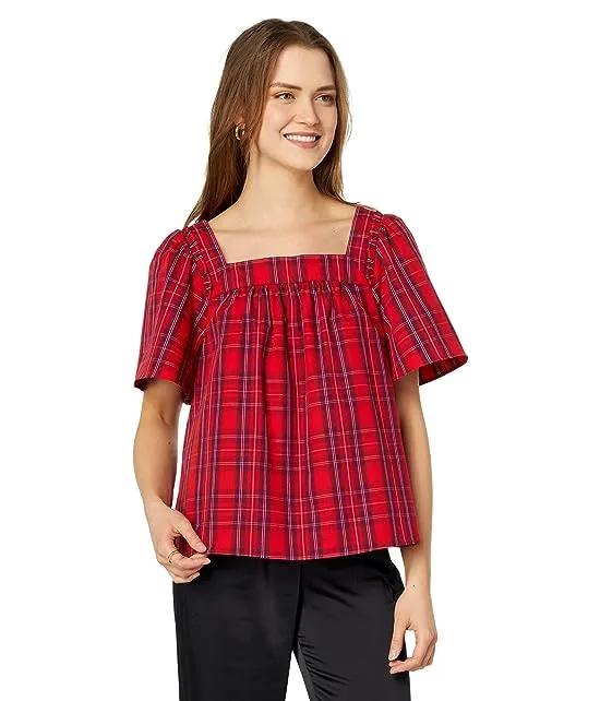 Maren Bow Back Top in Angie Plaid