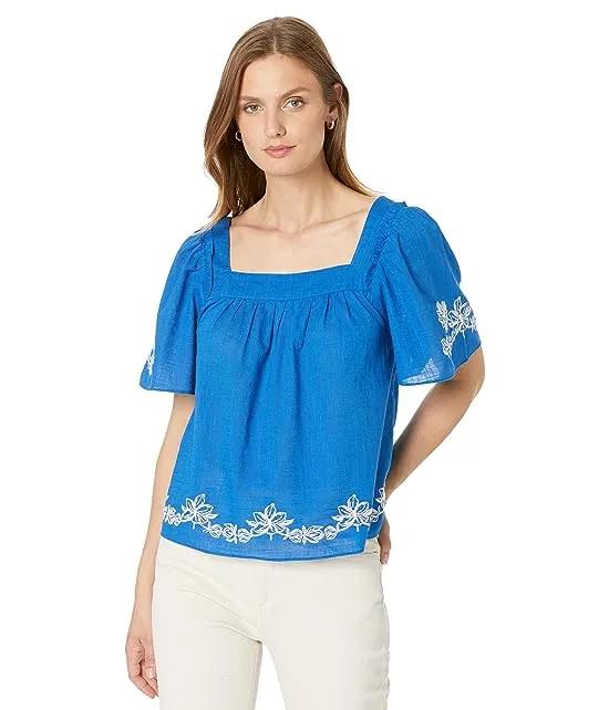 Maren Top in Embroidered Floral