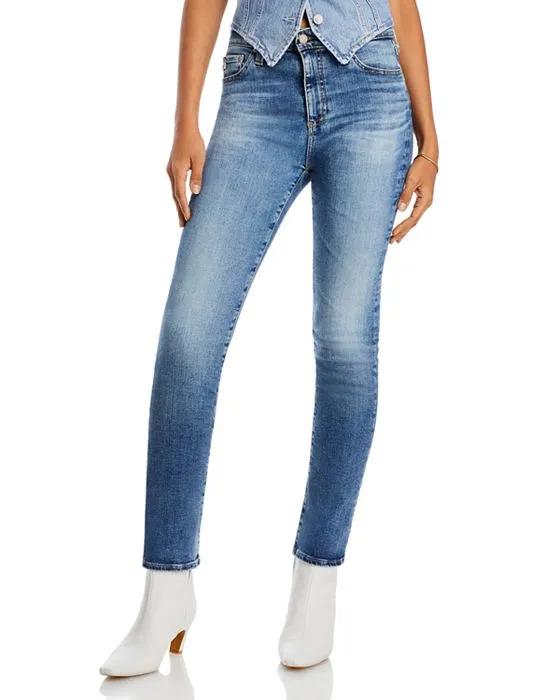 Mari High Rise Slim Straight Jeans in 15 Years Shoreline