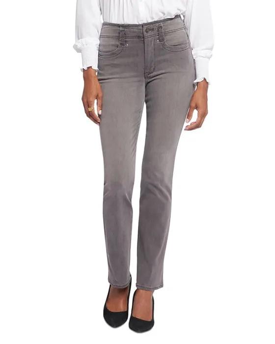 Marilyn High Rise Straight Jeans in Smokey Mountain