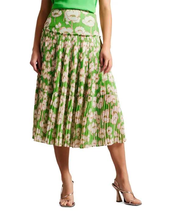 Maryin Printed Pleated Skirt