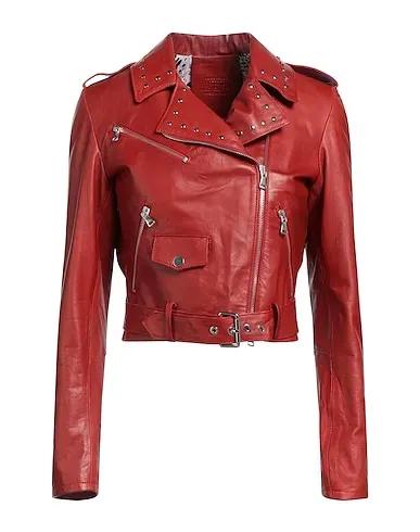 MASTERPELLE | Brick red Women‘s Biker Jacket
