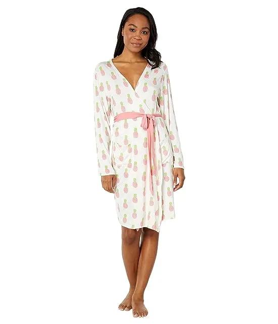 Maternity Nursing Robe & Matching Layette Gown/Hat Set