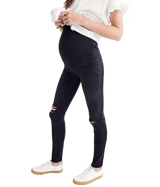 Maternity Over-the-Belly Skinny Jeans in Black Sea