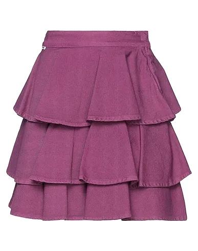 Mauve Gabardine Mini skirt