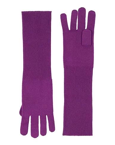 Mauve Knitted Gloves