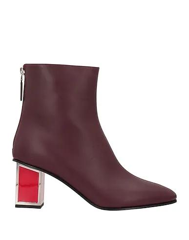 Mauve Leather Ankle boot
