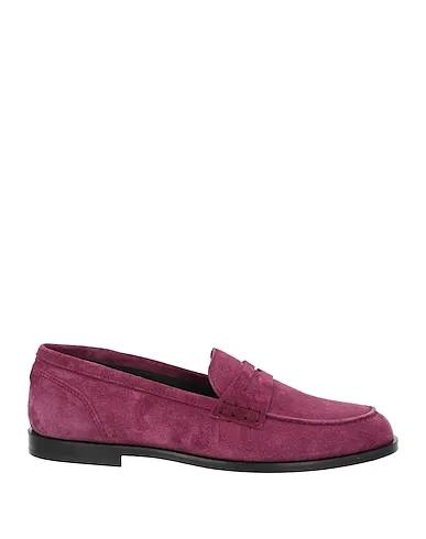 Mauve Leather Loafers