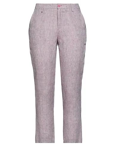 Mauve Plain weave Casual pants