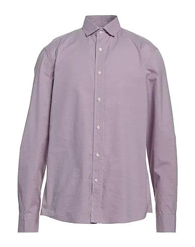 Mauve Plain weave Checked shirt