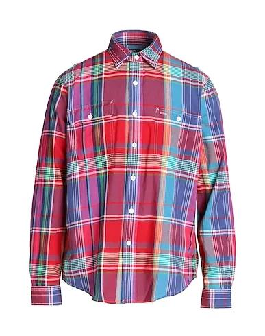 Mauve Plain weave Checked shirt