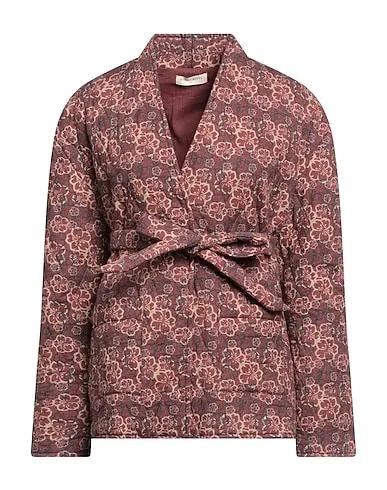 Mauve Plain weave Full-length jacket