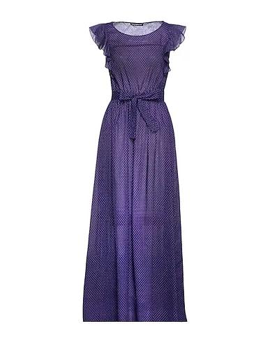 Mauve Plain weave Long dress