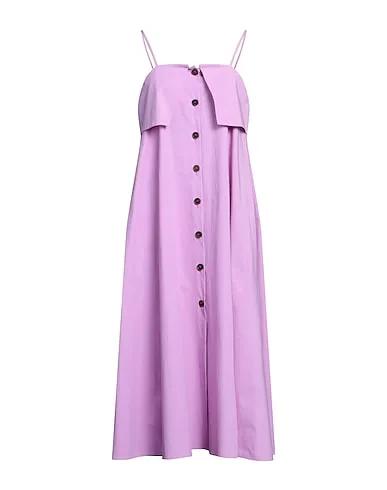 Mauve Plain weave Midi dress