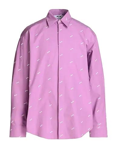 Mauve Plain weave Patterned shirt