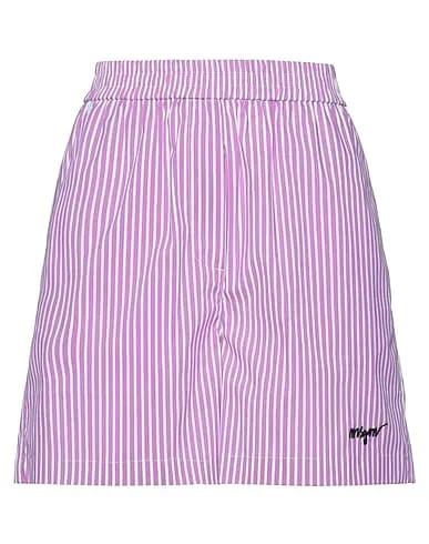 Mauve Plain weave Shorts & Bermuda