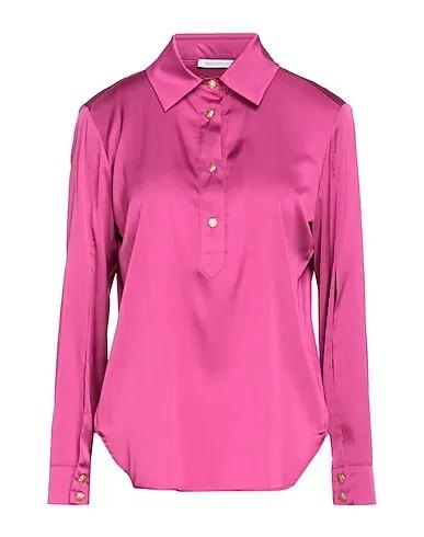 Mauve Satin Solid color shirts & blouses
