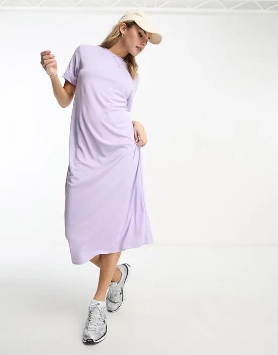 maxi t-shirt dress in lilac